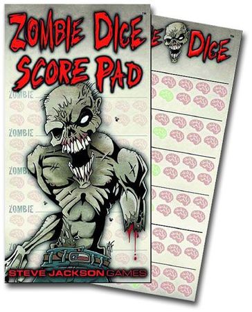 Zombie Dice Score Pad Steve Jackson Games SJG5913 Board Games A Z Zombie Dice Score Pad Steve Jackson Games SJG5913 Board Games A Z