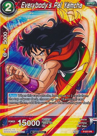 Everybody s Pal Yamcha P 077 Non Foil Promo Dragon Ball Super Tournament Promos Everybody s Pal Yamcha P 077 Non Foil Promo Dragon Ball Super Tournament Promos