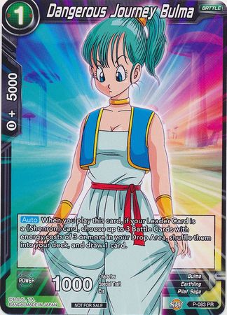 Dangerous Journey Bulma P 083 Non Foil Promo Dangerous Journey Bulma P 083 Non Foil Promo
