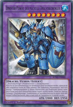 Dinoster Power der machtige Drachobezwinger BOSH DE046 Rare 1st Edition German Yugioh Cards Dinoster Power der machtige Drachobezwinger BOSH DE046 Rare 1st Edition German Yugioh Cards