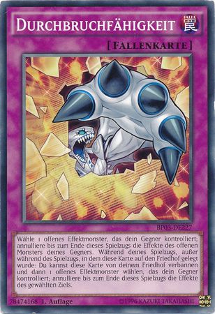 Durchbruchfahigkeit BP03 DE227 Common 1st Edition German Yugioh Cards Durchbruchfahigkeit BP03 DE227 Common 1st Edition German Yugioh Cards