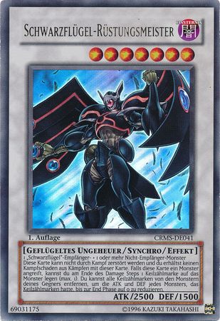 Schwarzflugel Rustungsmeister CRMS DE041 Ultra Rare 1st Edition German Yugioh Cards Schwarzflugel Rustungsmeister CRMS DE041 Ultra Rare 1st Edition German Yugioh Cards