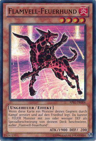 Flamvell Feuerhund AP01 DE004 Super Rare German Yugioh Cards Flamvell Feuerhund AP01 DE004 Super Rare German Yugioh Cards