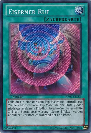Eiserner Ruf HA07 DE066 Secret Rare 1st Edition German Yugioh Cards Eiserner Ruf HA07 DE066 Secret Rare 1st Edition German Yugioh Cards