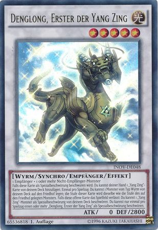 Denglong Erster der Yang Zing INOV DE048 Ultra Rare 1st Edition German Yugioh Cards Denglong Erster der Yang Zing INOV DE048 Ultra Rare 1st Edition German Yugioh Cards