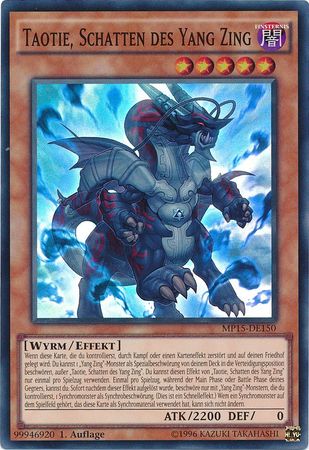 Taotie Schatten des Yang Zing MP15 DE150 Super Rare 1st Edition German Yugioh Cards Taotie Schatten des Yang Zing MP15 DE150 Super Rare 1st Edition German Yugioh Cards