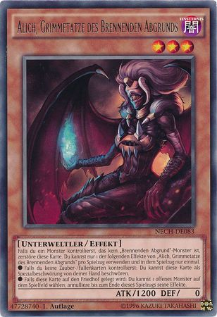 Alich Grimmetatze des Brennenden Abgrunds NECH DE083 Rare 1st Edition German Yugioh Cards Alich Grimmetatze des Brennenden Abgrunds NECH DE083 Rare 1st Edition German Yugioh Cards