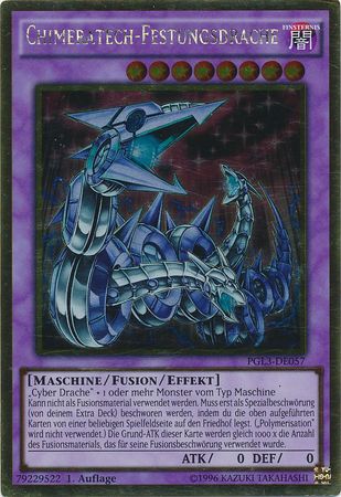 Chimeratech Festungsdrache PGL3 DE057 Gold Rare 1st Edition German Yugioh Cards Chimeratech Festungsdrache PGL3 DE057 Gold Rare 1st Edition German Yugioh Cards