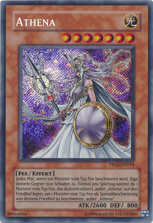 Athena PP02 DE018 Secret Rare German Yugioh Cards Athena PP02 DE018 Secret Rare German Yugioh Cards