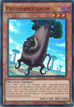 Pavianbrotbaum RATE DESE4 Super Rare German Yugioh Cards Pavianbrotbaum RATE DESE4 Super Rare German Yugioh Cards