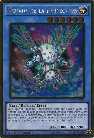 Heraut de la Perfection PGL2 FR085 Gold Rare 1st Edition French Yugioh Cards Heraut de la Perfection PGL2 FR085 Gold Rare 1st Edition French Yugioh Cards
