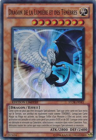 Dragon de la Lumiere et des Tenebres STOR FRSE1 Super Rare French Yugioh Cards Dragon de la Lumiere et des Tenebres STOR FRSE1 Super Rare French Yugioh Cards