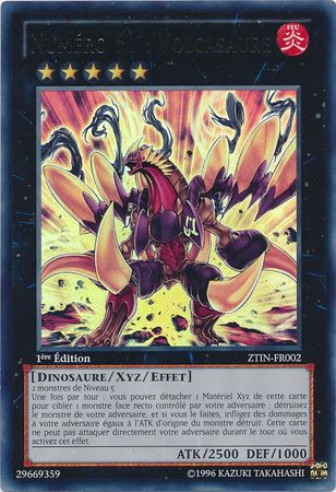 Numero 61 Volcasaure ZTIN FR002 Ultra Rare French Yugioh Cards Numero 61 Volcasaure ZTIN FR002 Ultra Rare French Yugioh Cards