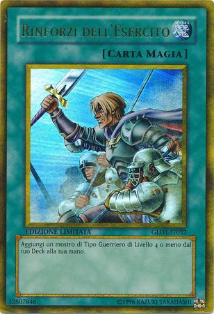 Rinforzi dell Esercito GLD1 IT032 Gold Rare Italian Yugioh Cards Rinforzi dell Esercito GLD1 IT032 Gold Rare Italian Yugioh Cards