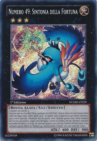 Numero 49 Sintonia della Fortuna NUMH IT029 Secret Rare 1st Edition Italian Yugioh Cards Numero 49 Sintonia della Fortuna NUMH IT029 Secret Rare 1st Edition Italian Yugioh Cards