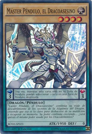 Master Pendulo el Dracoasesino BOSH SP023 Super Rare 1st Edition Spanish Yugioh Cards Master Pendulo el Dracoasesino BOSH SP023 Super Rare 1st Edition Spanish Yugioh Cards