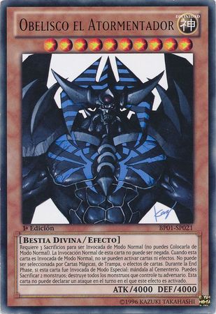 Obelisco el Atormentador BP01 SP021 Rare 1st Edition Spanish Yugioh Cards Obelisco el Atormentador BP01 SP021 Rare 1st Edition Spanish Yugioh Cards