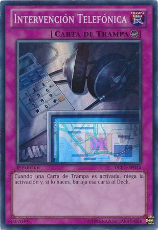 Intervencion Telefonica DRLG SP035 Super Rare 1st Edition Spanish Yugioh Cards Intervencion Telefonica DRLG SP035 Super Rare 1st Edition Spanish Yugioh Cards