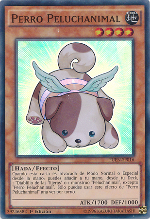 Perro Peluchanimal FUEN SP016 Super Rare 1st Edition Spanish Yugioh Cards Perro Peluchanimal FUEN SP016 Super Rare 1st Edition Spanish Yugioh Cards