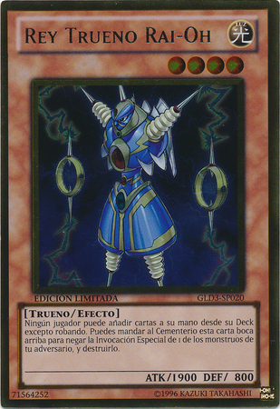 Rey Trueno Rai Oh GLD3 SP020 Gold Rare Spanish Yugioh Cards Rey Trueno Rai Oh GLD3 SP020 Gold Rare Spanish Yugioh Cards