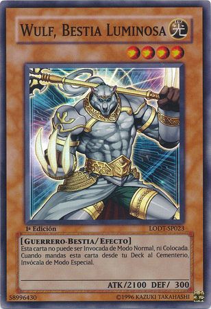 Wulf Bestia Luminosa LODT SP023 Super Rare 1st Edition Spanish Yugioh Cards Wulf Bestia Luminosa LODT SP023 Super Rare 1st Edition Spanish Yugioh Cards