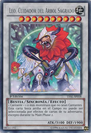 Leo Cuidador del Arbol Sagrado LVAL SP058 Rare 1st Edition Spanish Yugioh Cards Leo Cuidador del Arbol Sagrado LVAL SP058 Rare 1st Edition Spanish Yugioh Cards