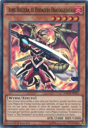 Ignis Hoguera el Verdadero Dracoguerrero MACR SP021 Ultra Rare 1st Edition Spanish Yugioh Cards Ignis Hoguera el Verdadero Dracoguerrero MACR SP021 Ultra Rare 1st Edition Spanish Yugioh Cards