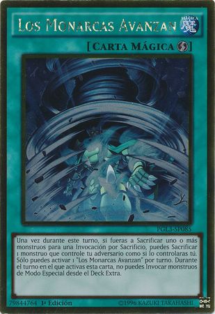 Los Monarcas Avanzan PGL3 SP085 Gold Rare 1st Edition Spanish Yugioh Cards Los Monarcas Avanzan PGL3 SP085 Gold Rare 1st Edition Spanish Yugioh Cards