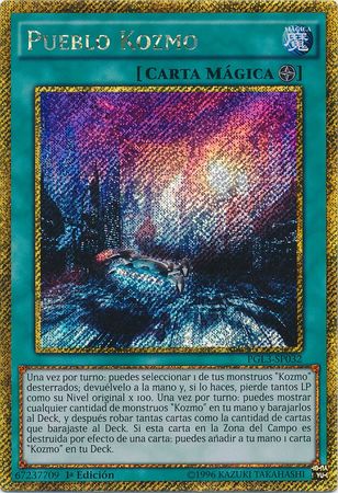 Pueblo Kozmo PGL3 SP032 Gold Secret Rare 1st Edition Spanish Yugioh Cards Pueblo Kozmo PGL3 SP032 Gold Secret Rare 1st Edition Spanish Yugioh Cards