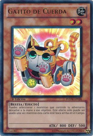 Gatito de Cuerda PHSW SP026 Ultra Rare 1st Edition Spanish Yugioh Cards Gatito de Cuerda PHSW SP026 Ultra Rare 1st Edition Spanish Yugioh Cards