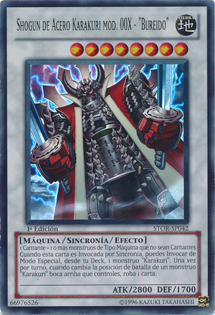 Shogun de Acero Karakuri mod 00X Bureido Ultra Rare 1st Edition Spanish Yugioh Cards Shogun de Acero Karakuri mod 00X Bureido Ultra Rare 1st Edition Spanish Yugioh Cards