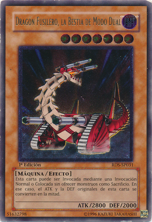 Ultimate Rare Dragon Fusilero la Bestia de Modo Dual RDS SP031 1st Edition Spanish Yugioh Cards Ultimate Rare Dragon Fusilero la Bestia de Modo Dual RDS SP031 1st Edition Spanish Yugioh Cards