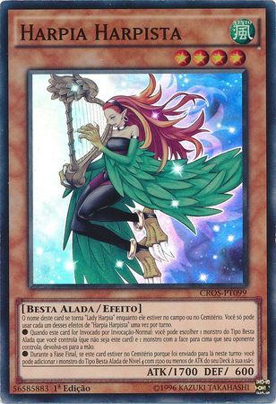 Harpia Harpista CROS PT099 Super Rare 1st Edition Portuguese Yugioh Cards Harpia Harpista CROS PT099 Super Rare 1st Edition Portuguese Yugioh Cards