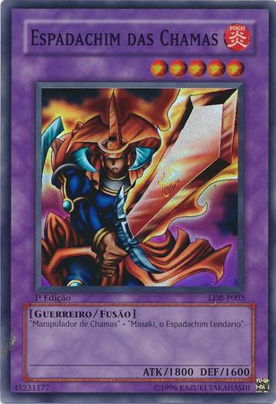 Espadachim das Chamas LDB P003 Super Rare 1st Edition Portuguese Yugioh Cards Espadachim das Chamas LDB P003 Super Rare 1st Edition Portuguese Yugioh Cards