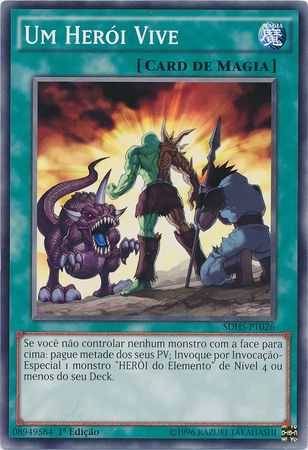 Um Heroi Vive SDHS PT026 Common 1st Edition Portuguese Yugioh Cards Um Heroi Vive SDHS PT026 Common 1st Edition Portuguese Yugioh Cards