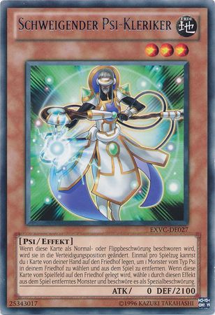 Schweigender Psi Kleriker EXVC DE027 Rare Unlimited German Yugioh Cards Schweigender Psi Kleriker EXVC DE027 Rare Unlimited German Yugioh Cards