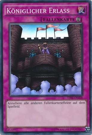 Koniglicher Erlass THSF DE058 Super Rare Unlimited German Yugioh Cards Koniglicher Erlass THSF DE058 Super Rare Unlimited German Yugioh Cards