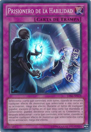 Prisionero de la Habilidad LVAL SP078 Super Rare Unlimited Spanish Yugioh Cards Prisionero de la Habilidad LVAL SP078 Super Rare Unlimited Spanish Yugioh Cards