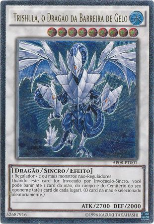 Ultimate Rare Trishula O Dragao Da Barreira De Gelo AP08 PT001 Portuguese Yugioh Cards Ultimate Rare Trishula O Dragao Da Barreira De Gelo AP08 PT001 Portuguese Yugioh Cards