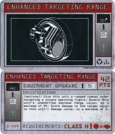 Enhanced Targeting Range G 154 42 pts MechWarrior Vanguard Mechwarrior Cards All Enhanced Targeting Range G 154 42 pts MechWarrior Vanguard Mechwarrior Cards All