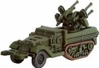 Axis & Allies miniatures 1x x1 #022 M16 Half-Track D-Day NM with card 