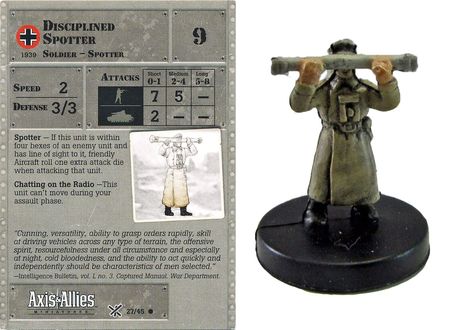 27 Disciplined Spotter D Day Axis Allies Miniatures Uncommon 27 Disciplined Spotter D Day Axis Allies Miniatures Uncommon