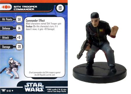 Star Wars Miniature Champions of the Force 18-60 Sith Trooper Commander U 