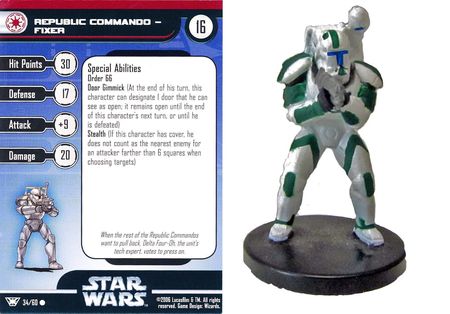 Star Wars Miniatures Republic Commando Fixer #35 Champions Force Wizards Coast 