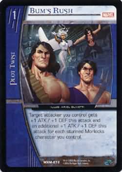 Bum s Rush MXM 072 Common Vs System Marvel X Men Bum s Rush MXM 072 Common Vs System Marvel X Men
