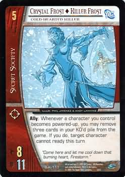 Crystal Frost Killer Frost Cold Hearted Killer DJL 117 Uncommon Vs System DC Justice League Crystal Frost Killer Frost Cold Hearted Killer DJL 117 Uncommon Vs System DC Justice League