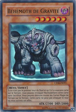 Behemoth de Gravite CP08 FR001 Ultra Rare French Yugioh Cards Behemoth de Gravite CP08 FR001 Ultra Rare French Yugioh Cards