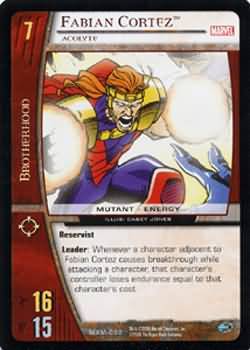 Fabian Cortez Acolyte MXM 092 Uncommon Vs System Marvel X Men Fabian Cortez Acolyte MXM 092 Uncommon Vs System Marvel X Men