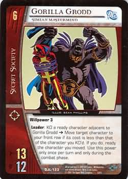 Gorilla Grodd Simian Mastermind DJL 123 Common Gorilla Grodd Simian Mastermind DJL 123 Common