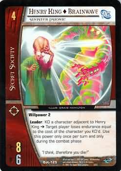 Henry King Brainwave Sinister Psionic DJL 125 Common Vs System DC Justice League Henry King Brainwave Sinister Psionic DJL 125 Common Vs System DC Justice League